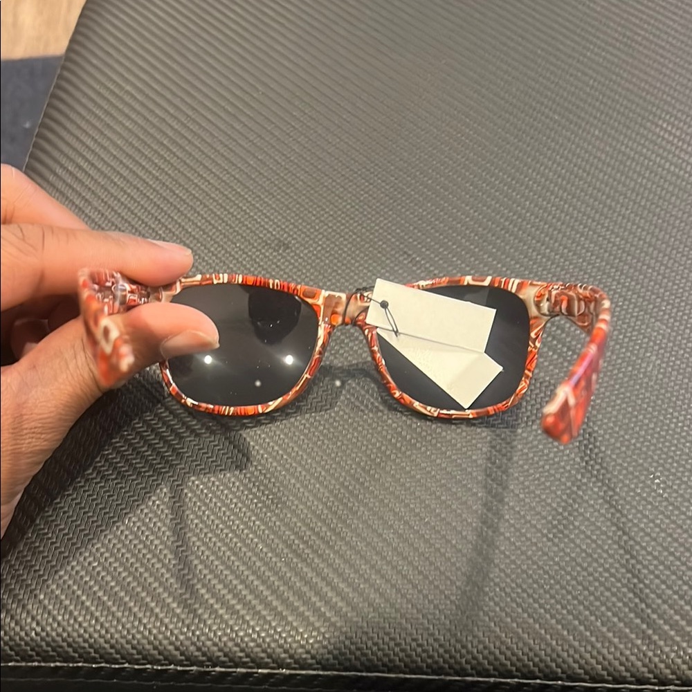 Red Patterned Sunglasses - image 3